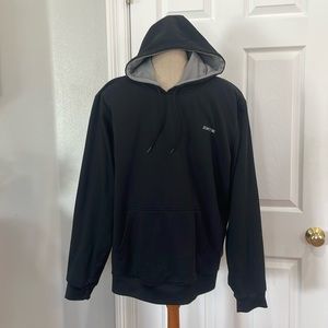 Reebok hoodie kangaroo pockets hood pullover sweatshirt logo black men’s size L